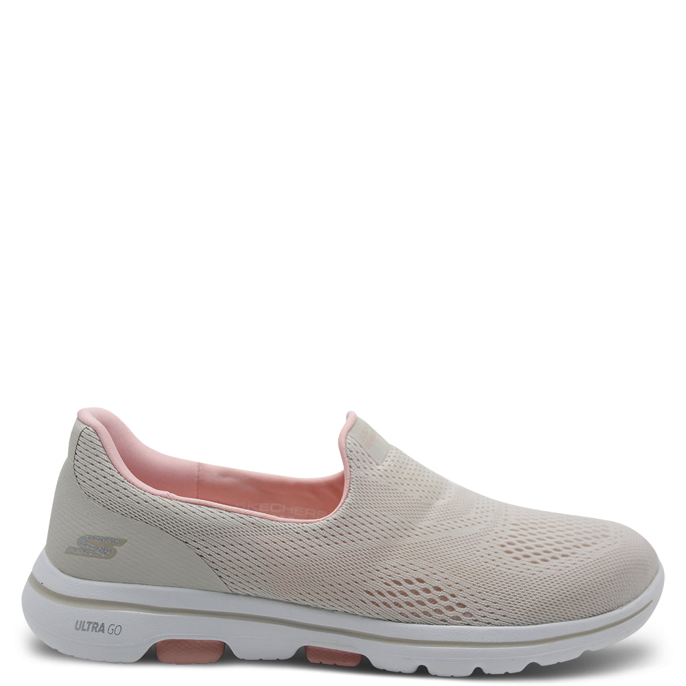 Skechers Go Walk 5 white/Pink slip on