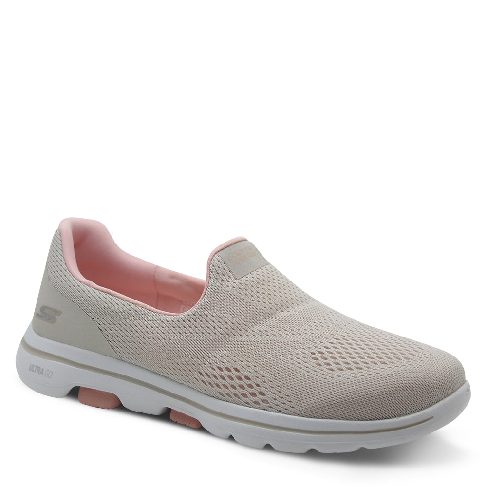 Skechers Go Walk 5 white/Pink slip on