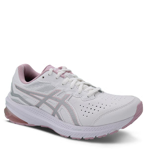 Asics GT1000 LE Leather Women's Walking shoe White / Silver Wide fitting