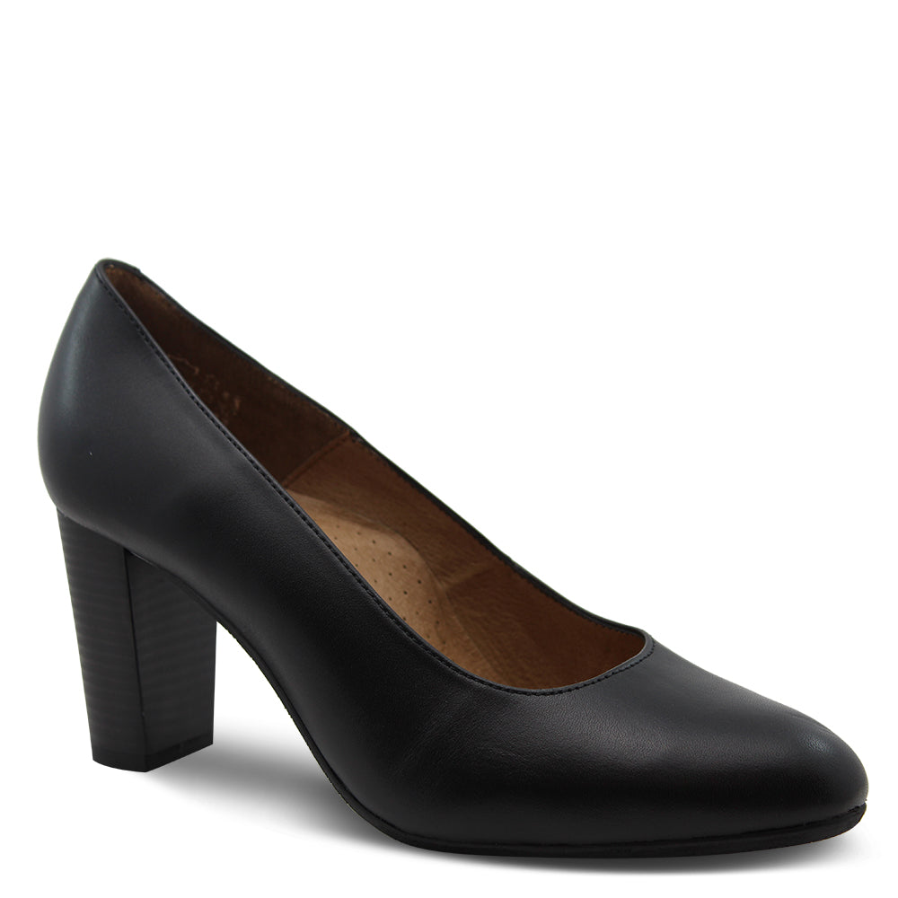 Hostess Aerobics 70 black heel court shoe