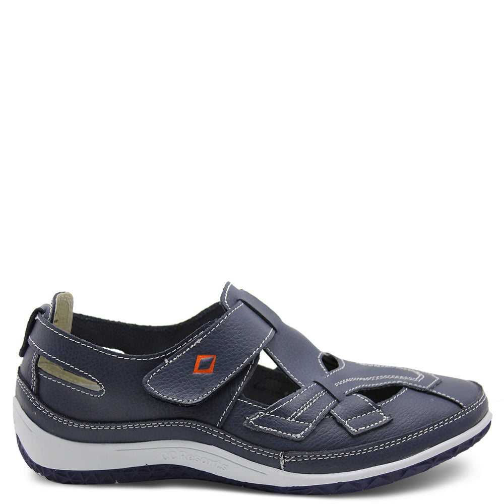Cloud Comfort Jackie Womens Navy flat sandal