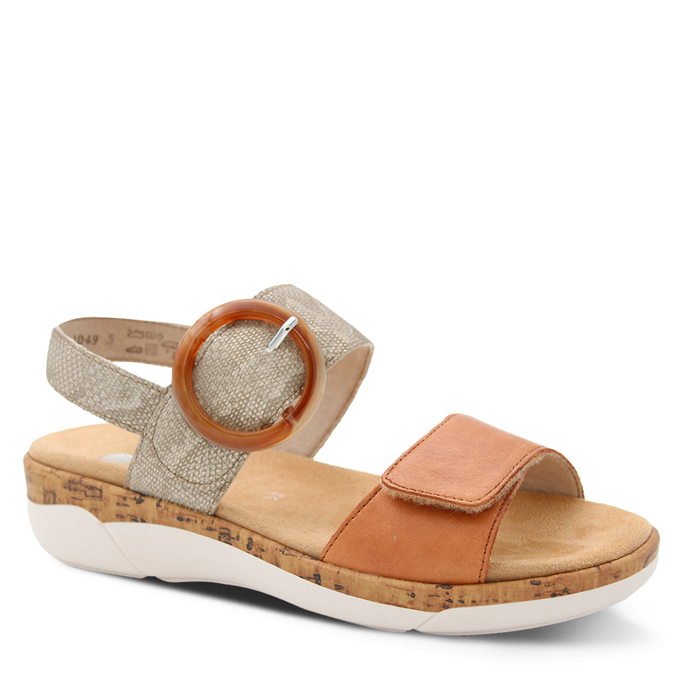 Rieker R6853 Women's Sandal Metallic