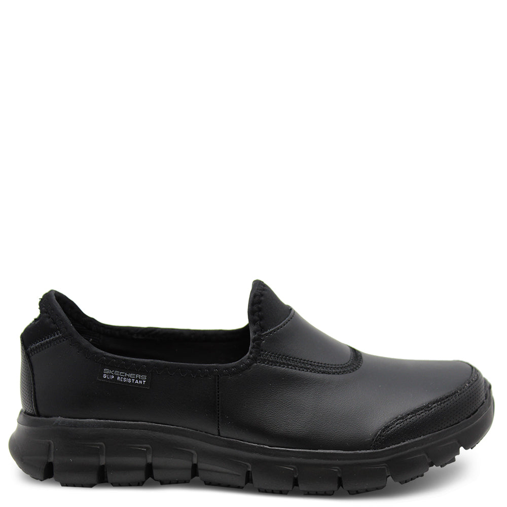 Skechers Suretrack Black Womens Flat