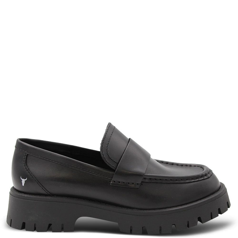 Windsor Smith Tricks Black Leather Loafer