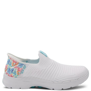 Skechers Go Walk 6 Tropical Bay Women's Sneakers White Turquoise