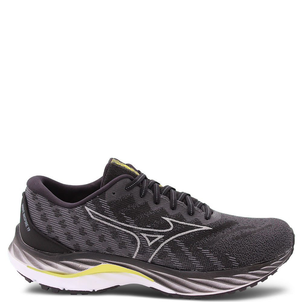 Mizuno Wave Inspire 19 Men's Running Shoes Black Yellow