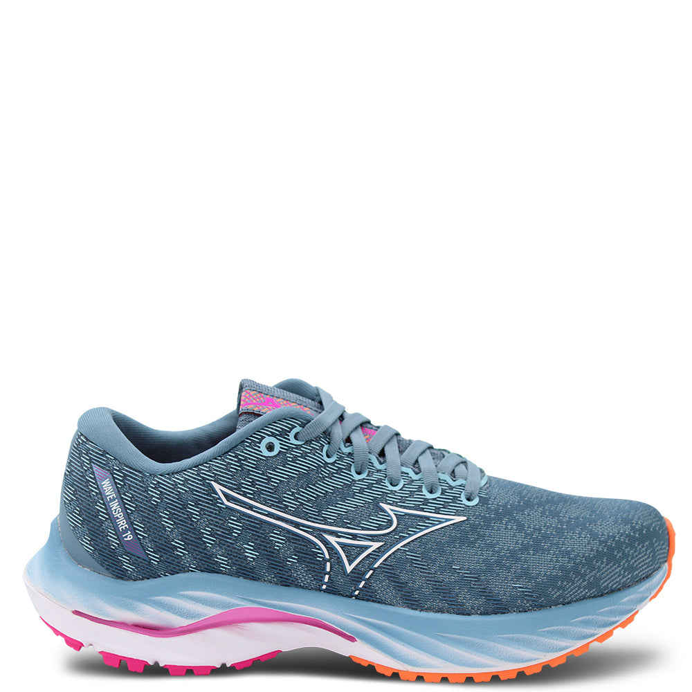 Mizuno Wave Inspire 19 Women's Running Shoes Blue/Pink